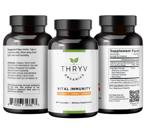 Thryv Organics Vital Immunity Vitamin C Supplement and Immune Support for complete wellness